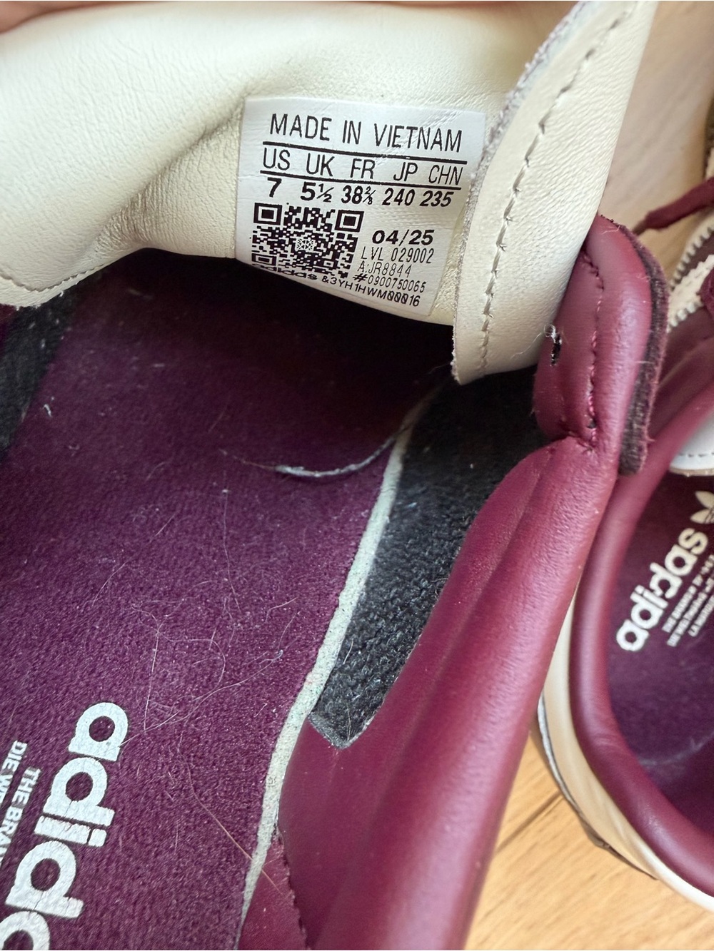 Adidas Samba Maroon/OffWhite/Gum Women’s size 7 - Picture 3 of 6